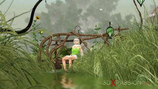 Hot fè sèks nan! Horny bèl fe ak luten yo ki nan vilaj la