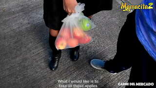 CARNE DEL MERCADO - Луна Кастильйо - Сексуальна колумбійська дівчина смокче і трахається жорстко з Алексом Морено