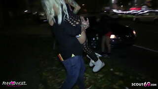 ���หมือนหุ่นเหมือนนางแบข่า Anni แองเจิ้ลหลังอยู่ในรถของผู้ใช้ระยำ